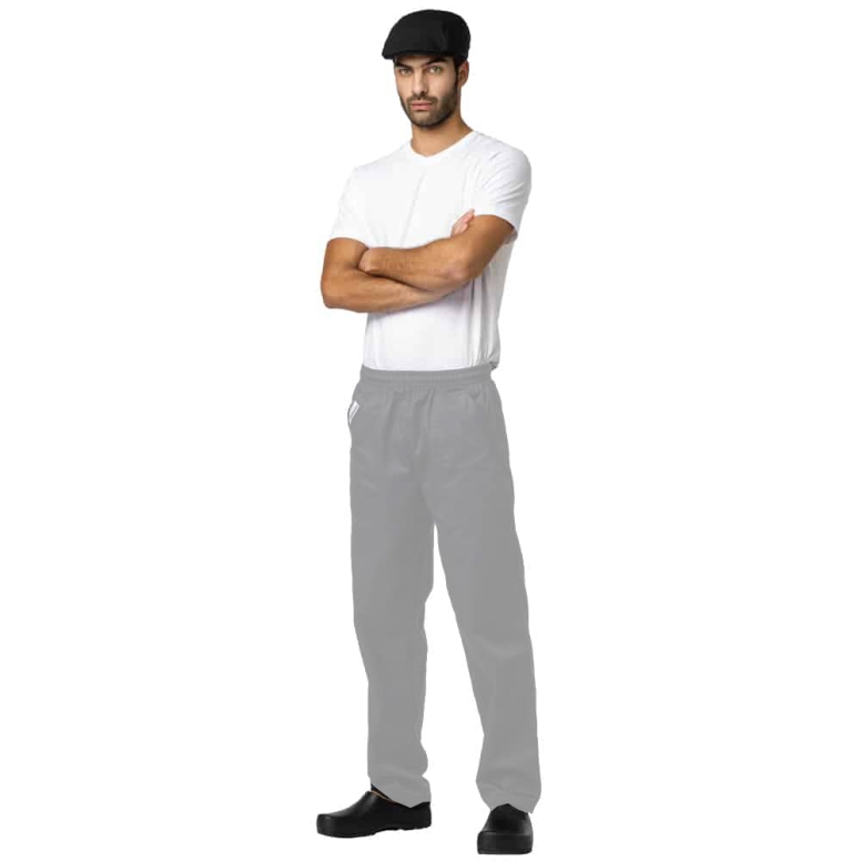 מכנס לבן XL עם גומי warker