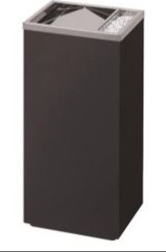 פח מאפרה מלבני שחור 42 ליטר + ראש מסתובב 9486