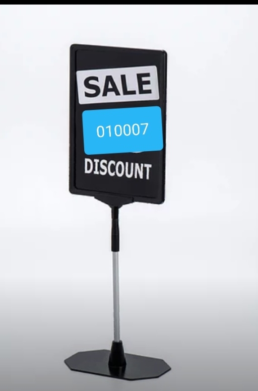 מעמד A4 בסיס מתומן מוט טלסקופי מסגרת שילוט שחור 1/10