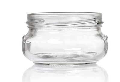 צנצנת זכוכית טורין 12CL  ללא מכסה(מכסה TO70) ( חריג15 )