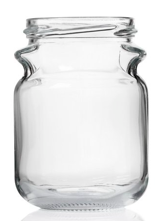 צנצנת זכוכית אוזן 275 מ"ל 91/1 ללא מכסה(מכסה 63) ( חריג15 )