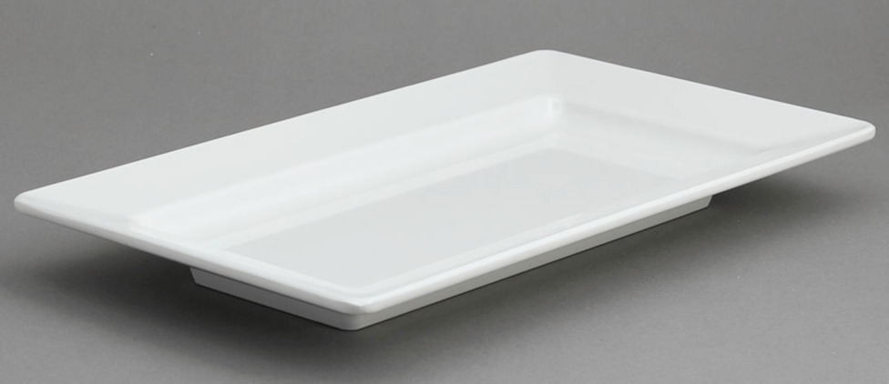 מגש/צלחת הגשה מלבנית 36X20.5 ס"מ מלמין לבן EFAY