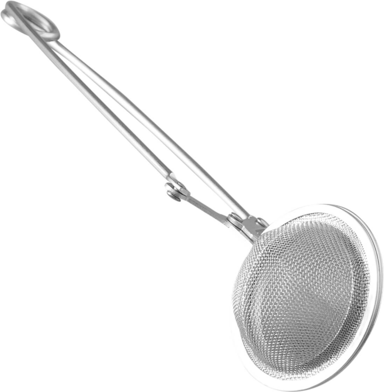 כפית מסננת רשת לתה 4.5 ס"מ אורך 16 ס"מ צבת