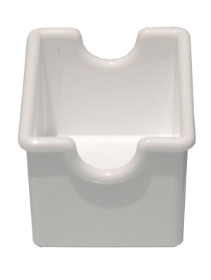 מחזיק שקיות סוכר פלסטיק לבן