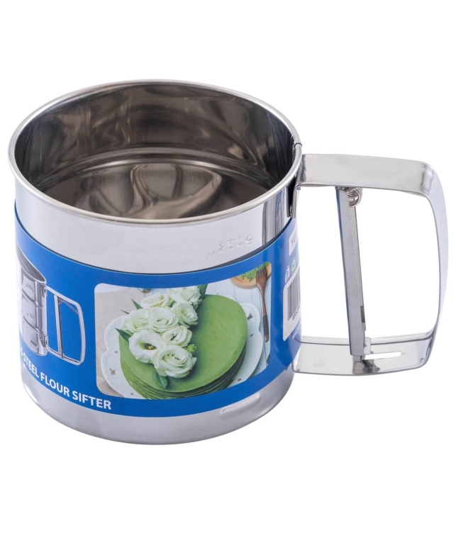 כוס נפה קפיץ לקמח נירוסטה 10 ס"מ