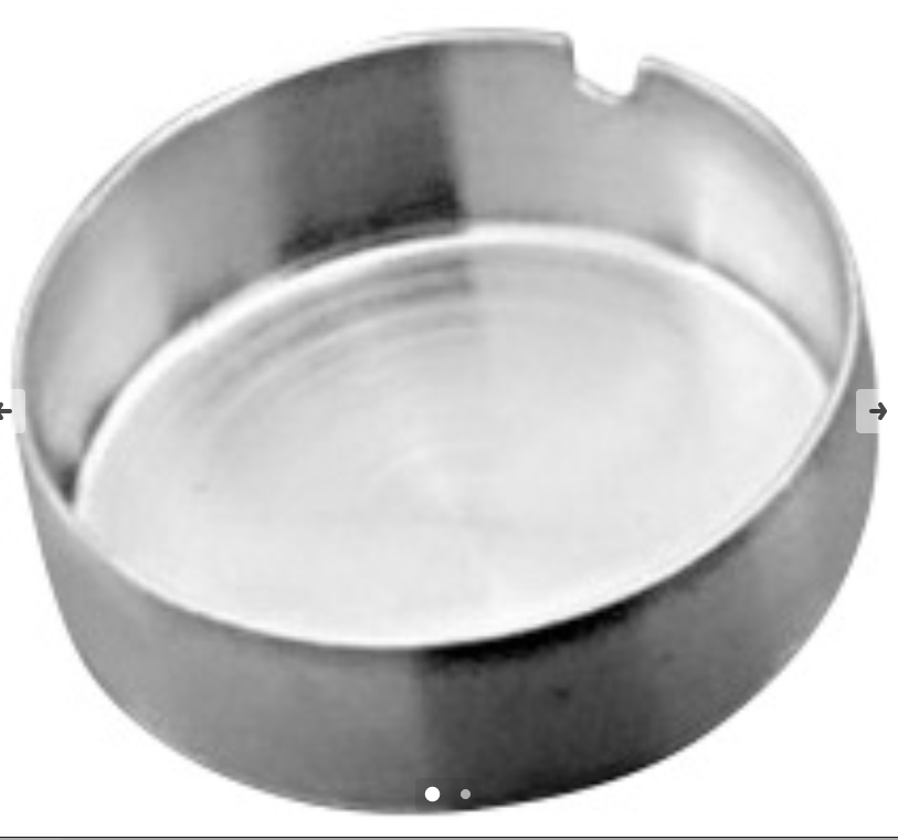 מאפרה עגולה נירוסטה 8 ס"מ(תואם AST06)