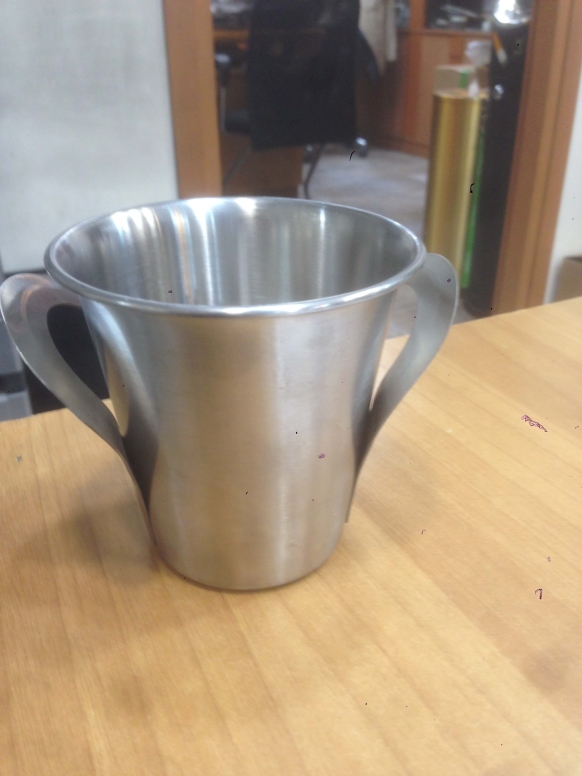 דלי/כוס נירוסטה/צ'יפס 9.5/9.5/ קרח  ס"מ קוני עם אוזניים