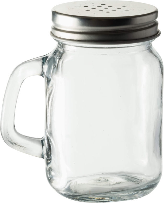 מלחיה זכוכית  עם ידית מכסה נירוסטה