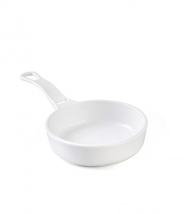 מחבת מיני 7.5 ס"מ מלמין להגשה/בופה מלמין לבן