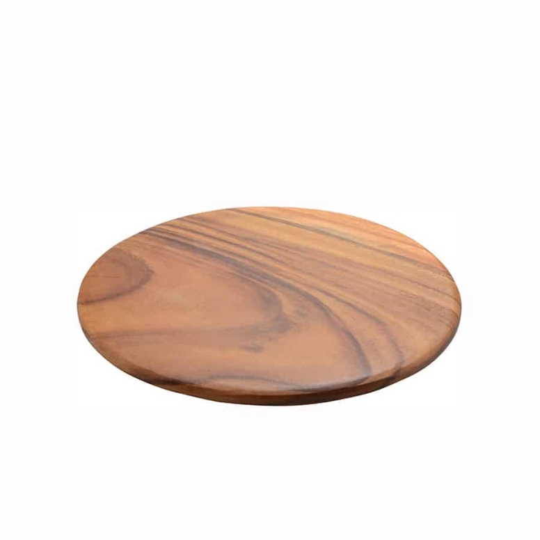 קרש עץ הגשה עגול 40 ס"מ חום כהה עובי 1.8 ס"מ