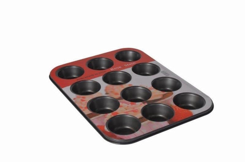 תבנית מאפינס 12 שקעים נון סטיק ROS