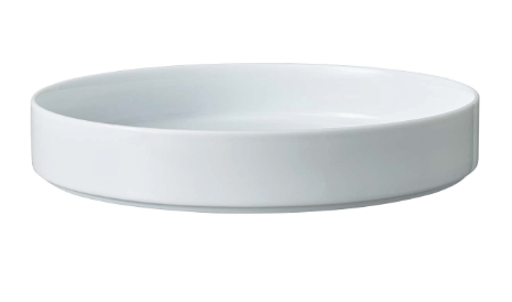 צלחת פורצלן 23.5 ס"מ שוליים ישרים גבוהים Luzerne SCANDI