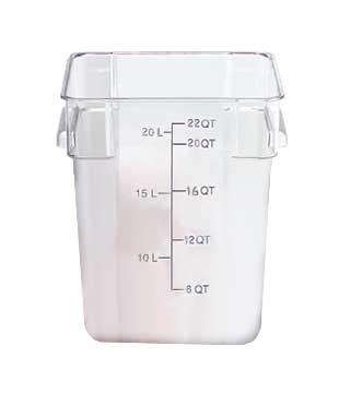 מיכל אחסון מרובע פוליקרבונט שקוף 21 ליטר  ( 22 ליטר ) GSP-22