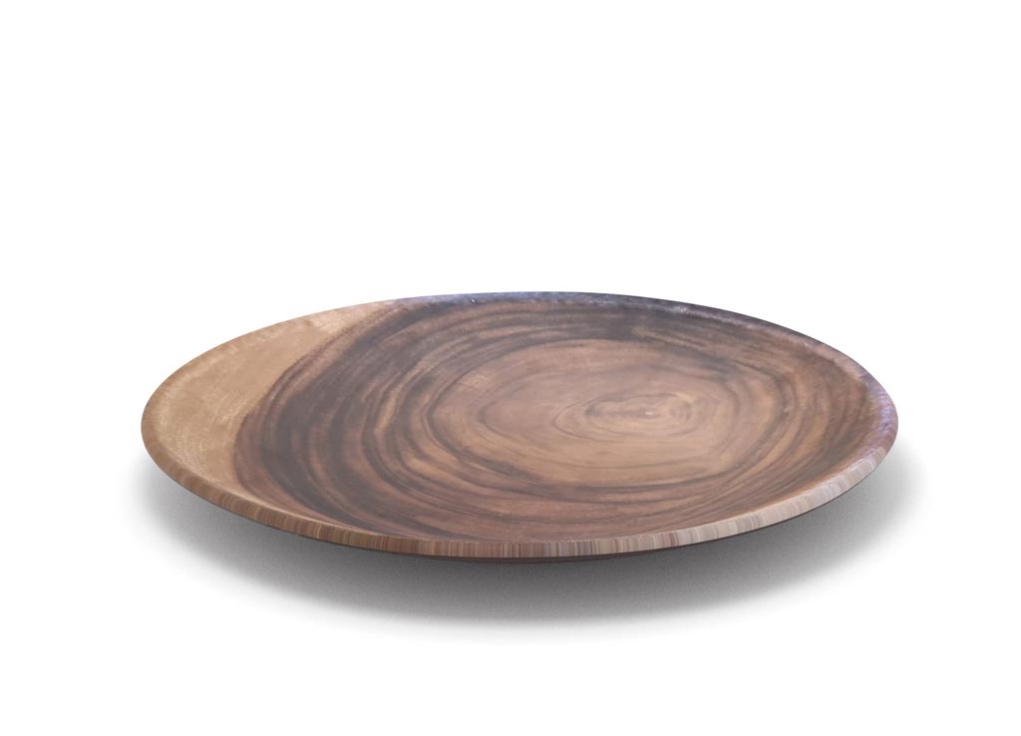 צלחת עגולה 35 ס"מ -מלמין דמוי עץ TAMA