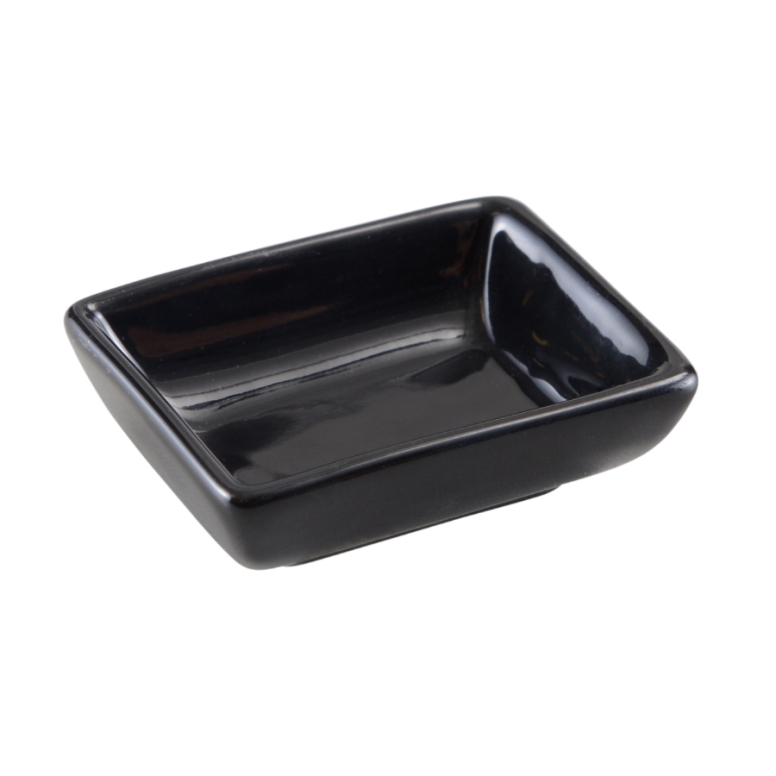 חמאון פורצלן שחור מלבני 5/6 ס"מ JAGUAR