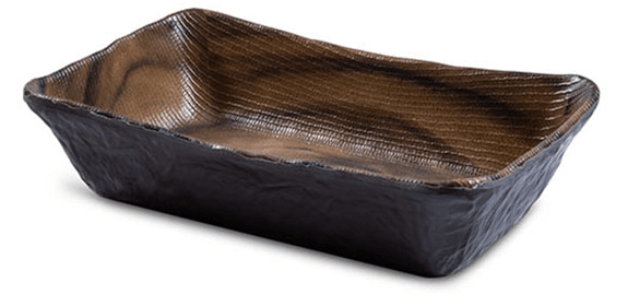 תבנית גסטרונום מלמין 1/4-65 דמוי גזע עץ