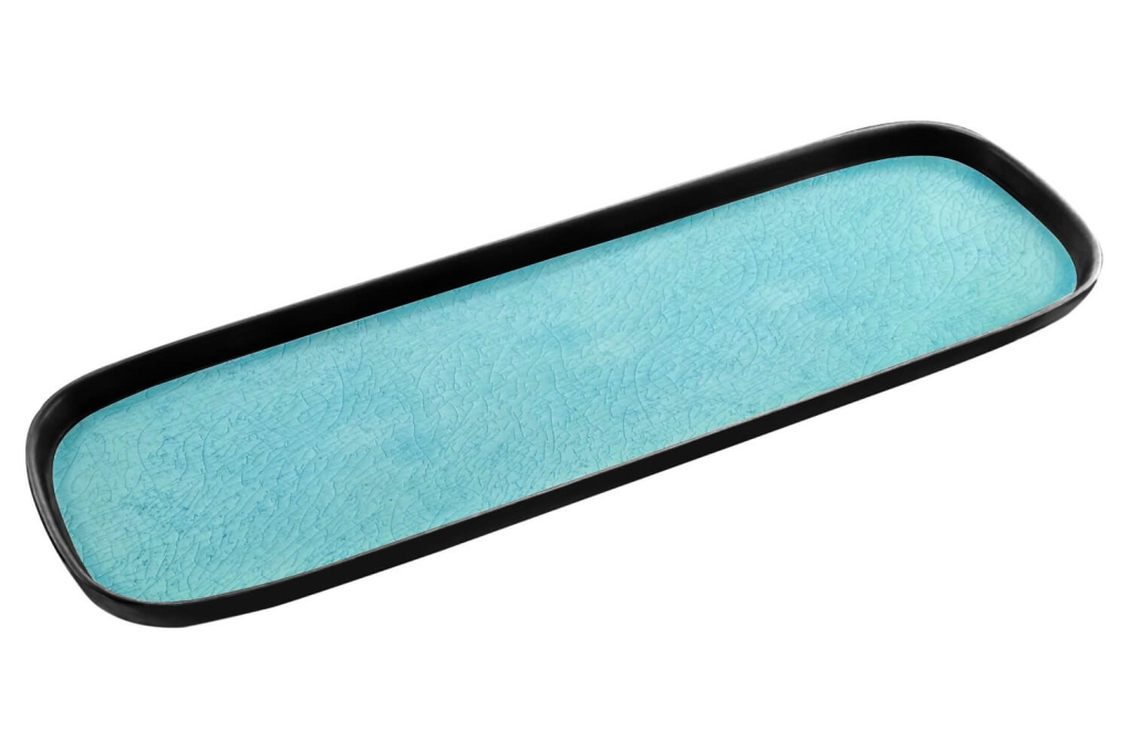 מגש גסטרונום 2/4-20 קפסול תכלת/שחור מלמין  6/24