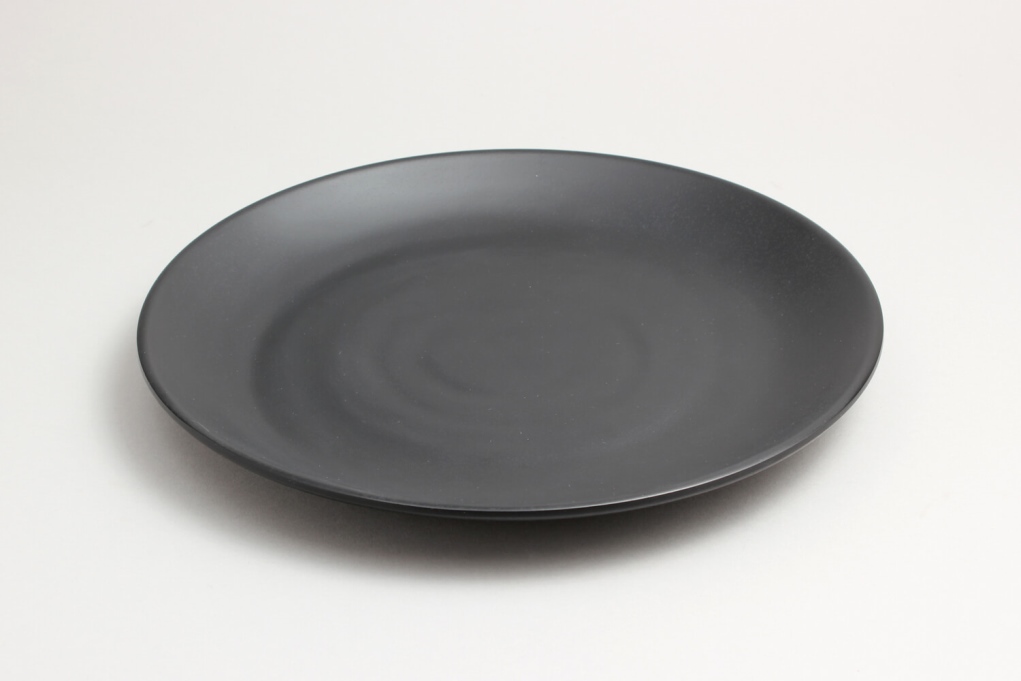 צלחת זן ווינד 25.4 מלמין שחור דמוי אבן 1/36 EFAY