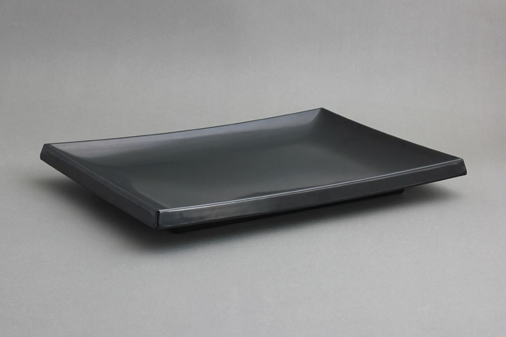 צלחת/פלטה לסושי 27X39.5 מלמין שחור EFAY