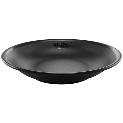 צלחת עמוקה יוקוהמה 22.8X4.7 ס"מ סקורה מלמין שחור EFAY_