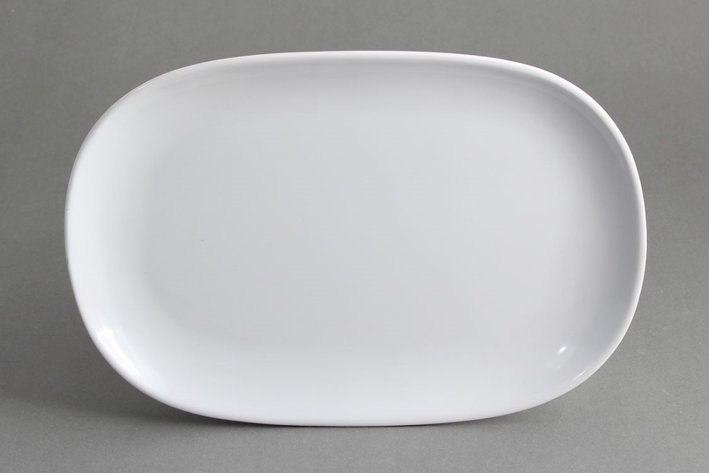 צלחת מלבנית 19X27 ס"מ מלמין לבן EFAY