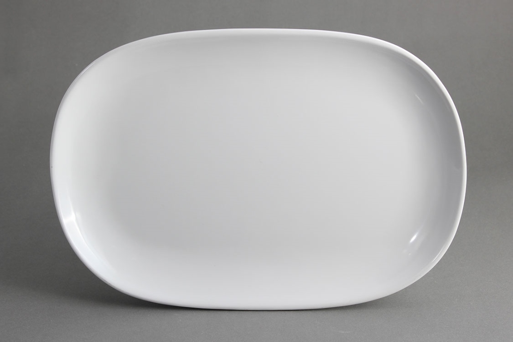 צלחת מלבנית 25X36 ס"מ מלמין לבן EFAY