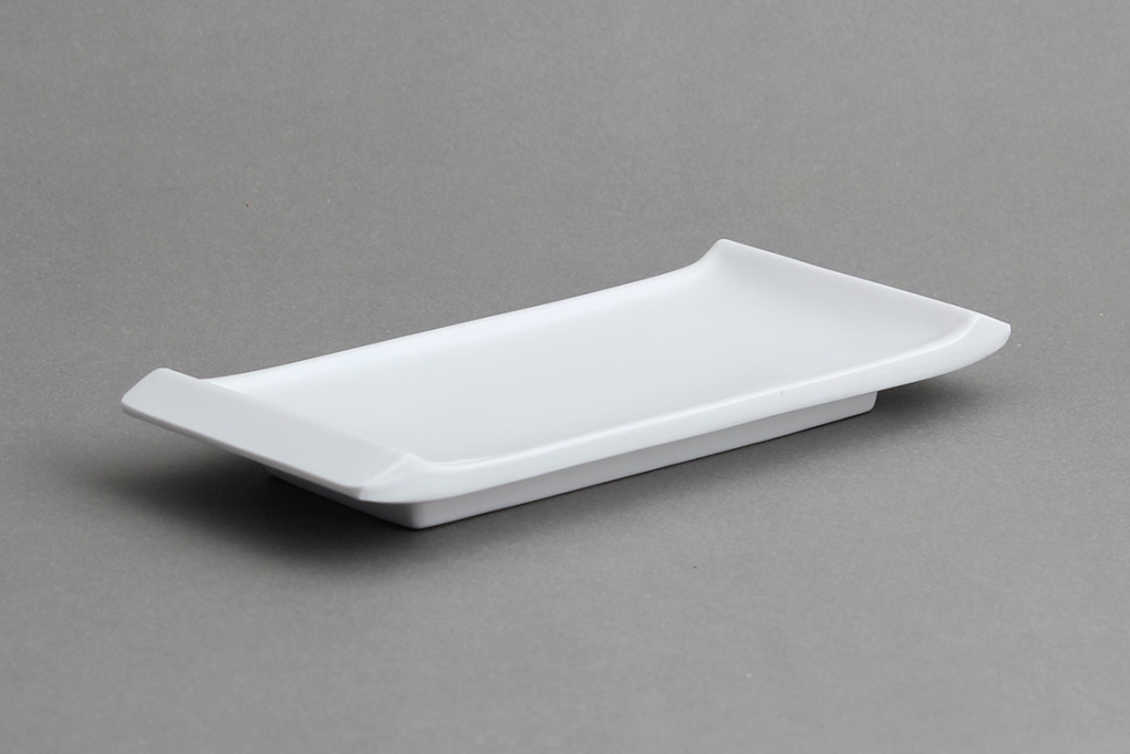 מגש סושי ידיות 9X21 מלמין לבן EFAY