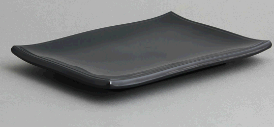 מגש לסושי דק 1X20.5X14 מלמין שחור EFAY