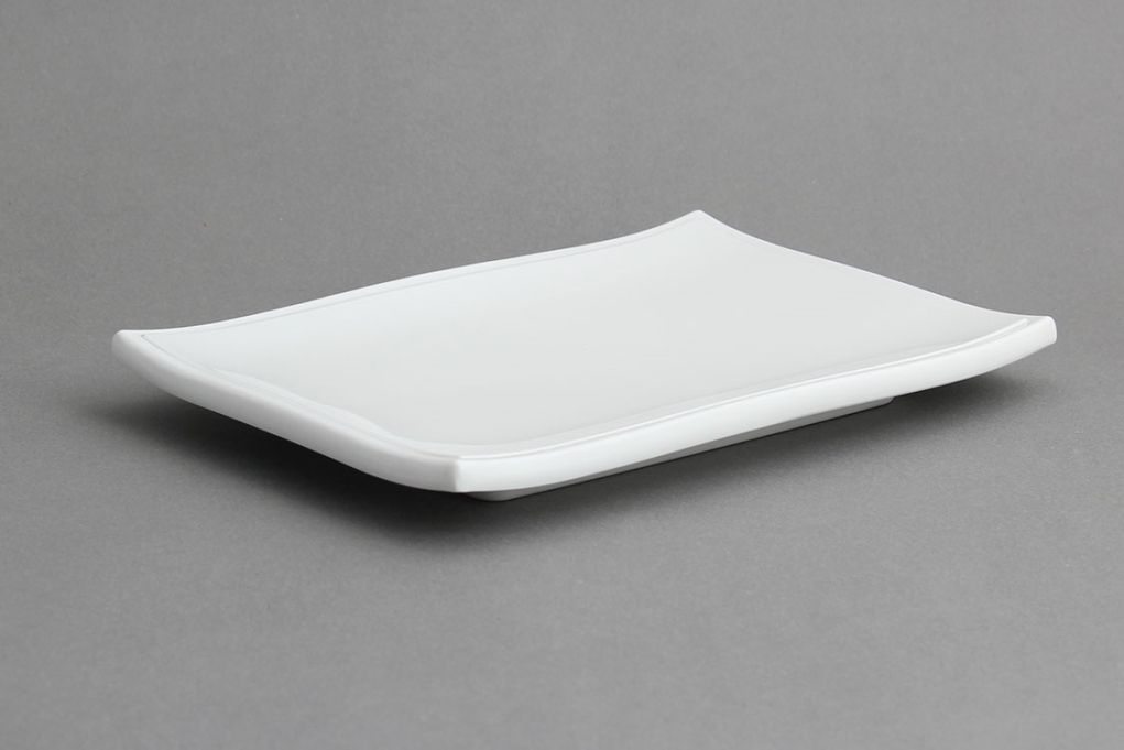 מגש לסושי דק 1X20.5X14 מלמין לבן EFAY