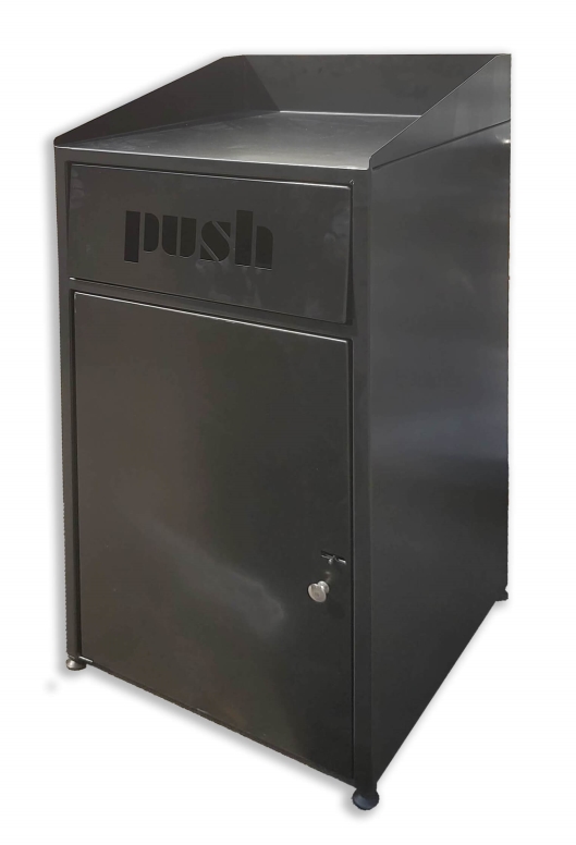 "נטו" - פח ענק  "מק" / מקדונלדס  60/60 גובה 120 ס"מ שחור - כולל אשפתון "נטו"