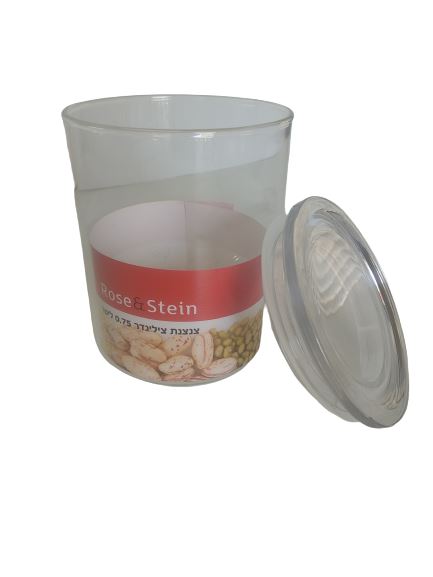 צנצנת זכוכית 0.75L ליטר צילינדר ת.קלאב