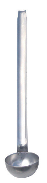 מצקת נירוסטה 6 + וו 7.5CL ידית 32 ס"מ