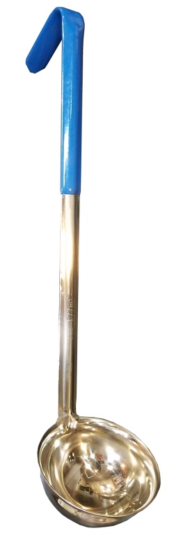 מצקת 9 ס"מ ECONOMY  יחידה אחת ידית כחולה  0.18 ליטר