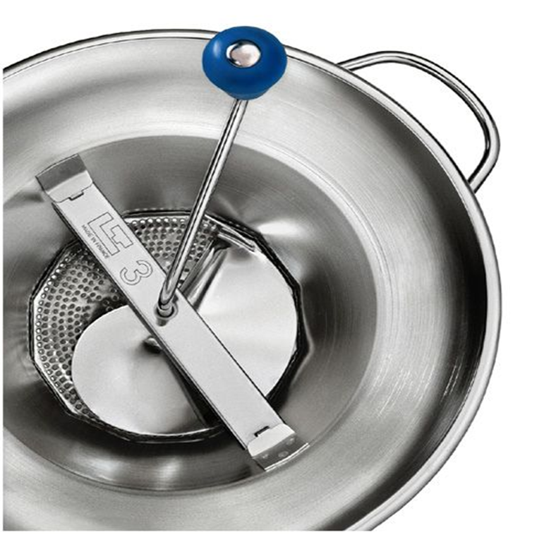 מועך ירקות(מולין) מקצועי 31 ס"מ נירוסטה נקודה כחולה LT MOULIN X3-F