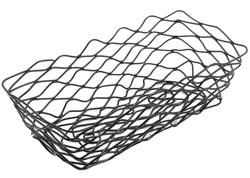 סלסלה לחם רשת מלבנית 27/14/8.5 ס"מ שחור