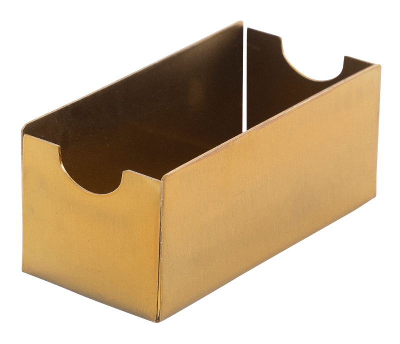 כלי/מחזיק לשקיות סוכר נירוסטה זהב 11X5X4.5  ס"מ  ( בינוני )