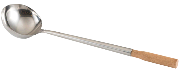 מצקת סיני ידית עץ 46X12ס"מ