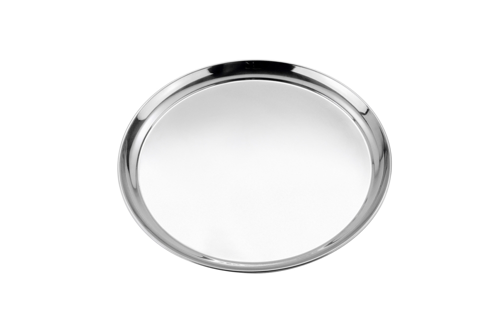 צלחת/מגש הגשה/פיצה נירוסטה 35 ס"מ עגול