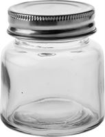 צנצנת מיני זכוכית עגולה מכסה נירוסטה CUTTERPEELER 8.5CL