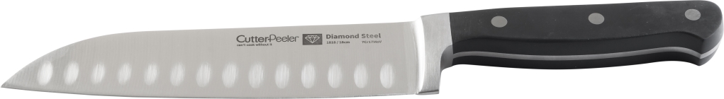 סכין שף סנטוקו מחוזק 18ס"מ CutterPeeler Diamond Steel