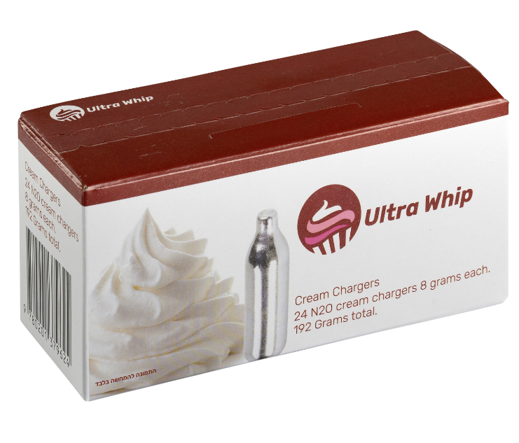 גז קצפת / בלון גז מילוי מכשיר קצפת 24 יחידות 8 גרם Ultra Whip