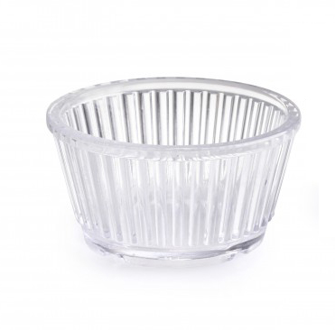 קערה/רמקין 90 מ"ל מלמין שקוף (SOLO) פסים - 7.5 ס"מ