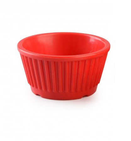 רמקין 3 ס"ל מלמין אדום פסים - 5.5 ס"מ