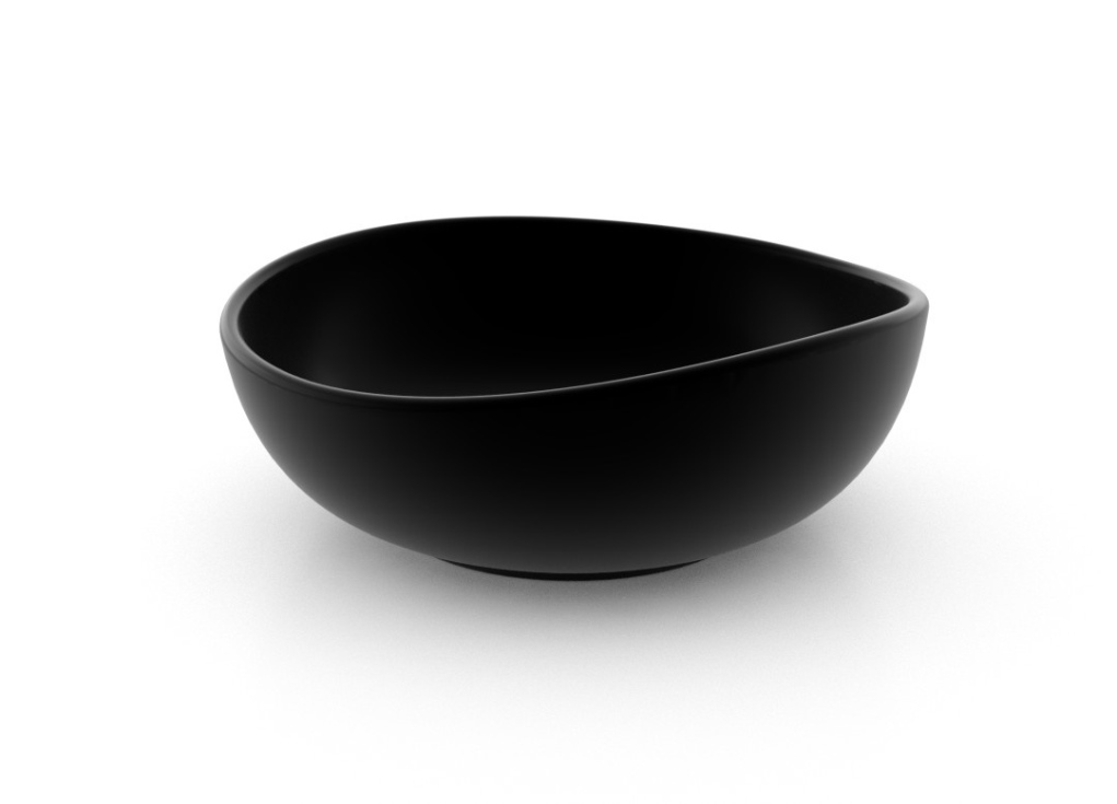 קערה אסימטרית מזט עמוק גדול 14.5 ס"מ מלמין שחור TAMA 45CL