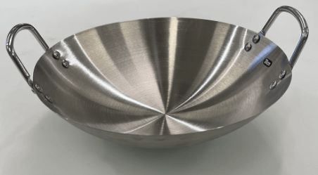 ווק נירוסטה הגשה סיני בופה 36 ס"מ 2 ידיות 4.5 ליטר