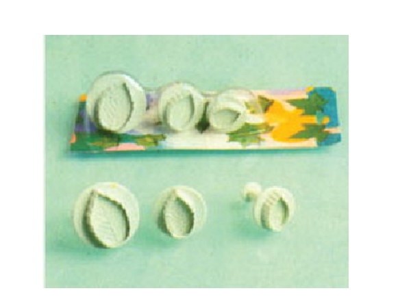 חותך קפיץ עלה ורד פלסטיק 3 חלקים 3/3.5/4 ס"מ YABA