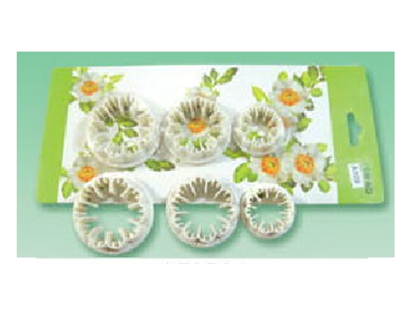 חותך פרח ציפורן פלסטיק 3 חלקים 2.5/3.5/4 ס"מ  YABA