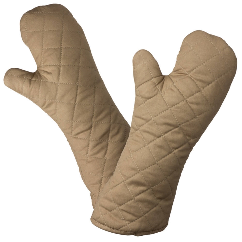 כפפה/זוג כפפות חום ארוכות לתנור חאקי "וורקר" 371