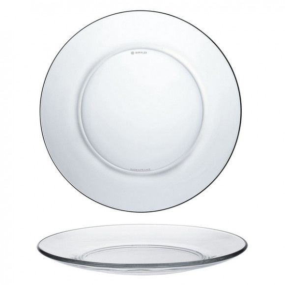 צלחת זכוכית מחוסמת 28 ס"מ ליס שקוף DURALEX 519050