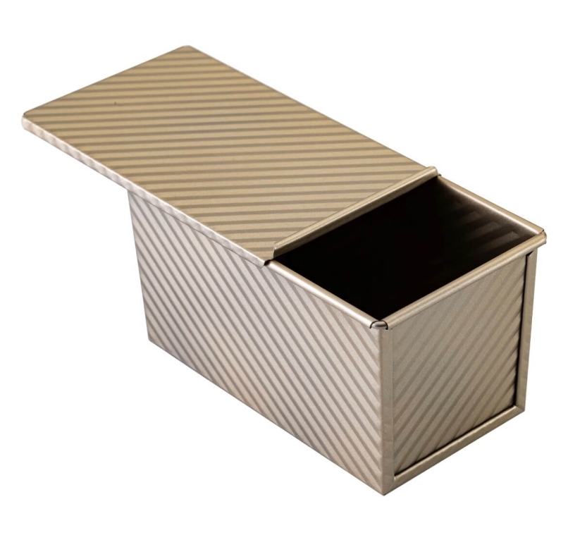 תבנית לחם עם מכסה טפלון זהב 21/12/11 ס"מ